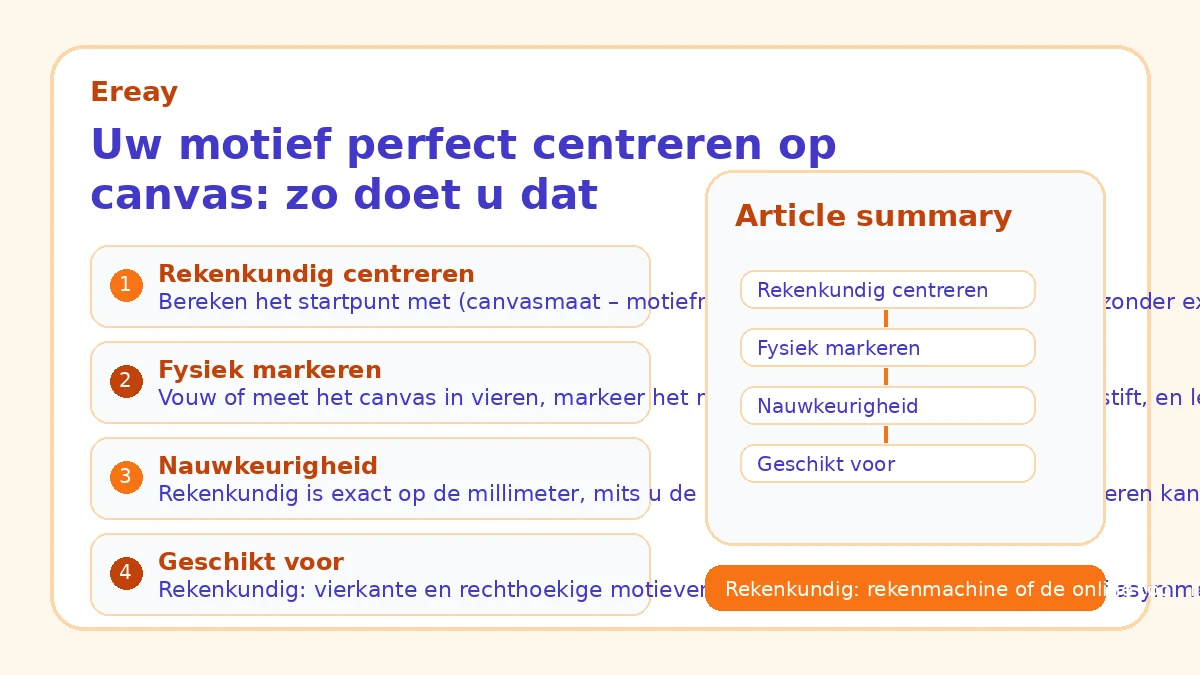 Uw motief perfect centreren op canvas: zo doet u dat