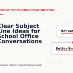 Clear Subject Line Ideas for School Office Conversations