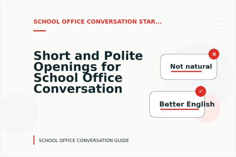 Short and Polite Openings for School Office Conversation English Short and Polite Openings for School Office Conversation English