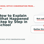 How to Explain What Happened Step by Step in School Office Conversation English