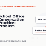 School Office Conversation Practice: Problem and Solution Replies