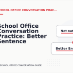 School Office Conversation Practice: Better Sentence Choices