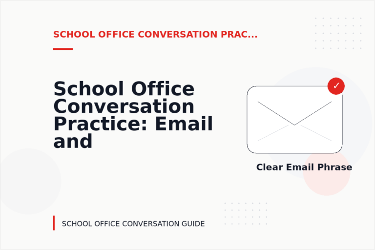 School Office Conversation Practice: Email and Message Examples