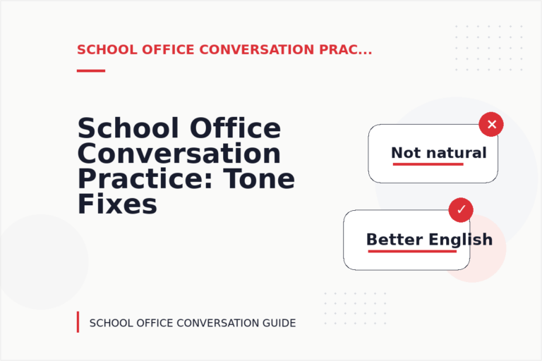 School Office Conversation Practice: Tone Fixes for Real Situations